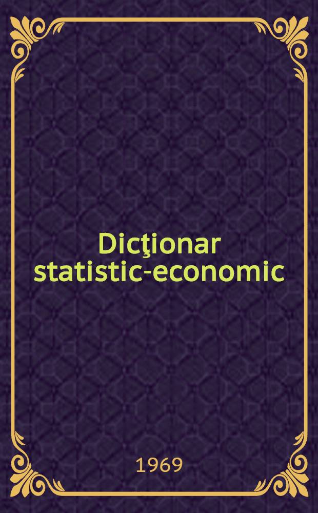 Dicţionar statistic-economic