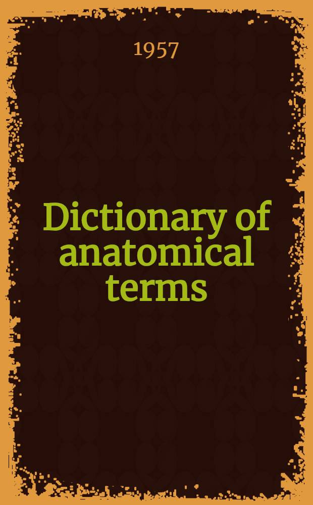 Dictionary of anatomical terms : Hebrew-Latin