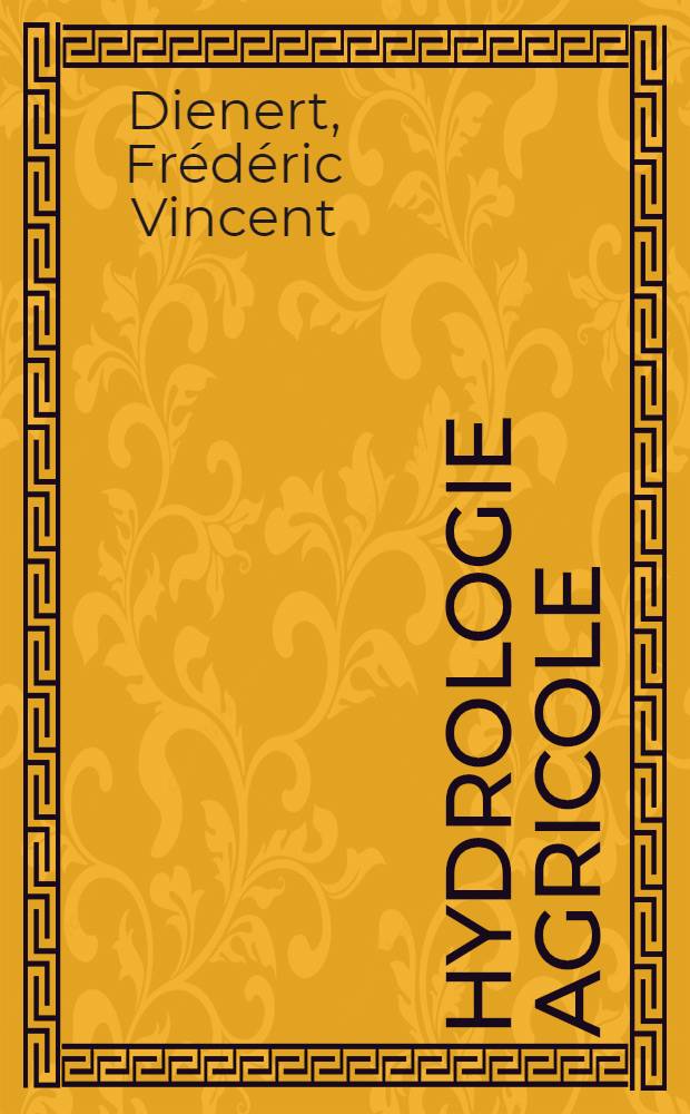Hydrologie agricole