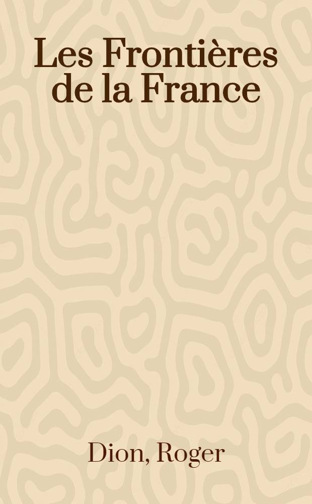 Les Frontières de la France