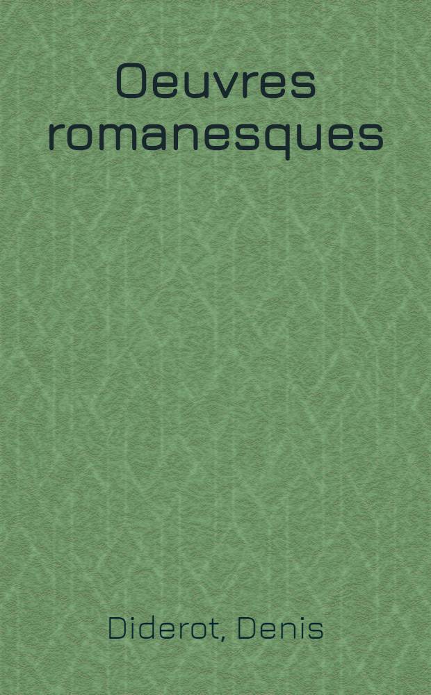 Oeuvres romanesques