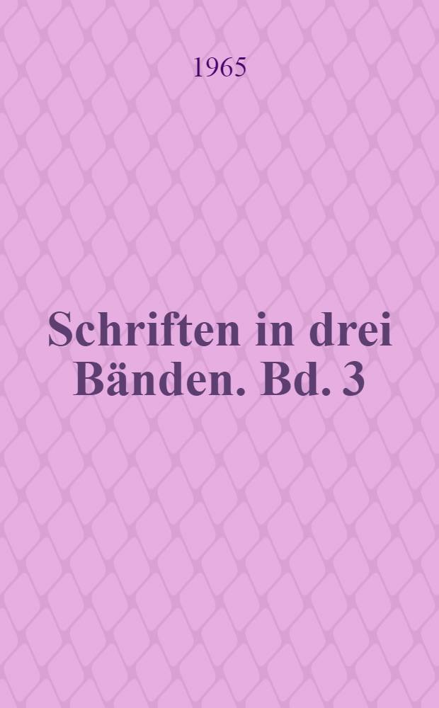 Schriften in drei Bänden. Bd. 3 : Streifzüge eines Sozialisten in das Gebiet der Erkenntnistheorie