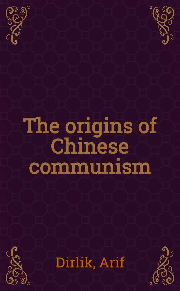 The origins of Chinese communism