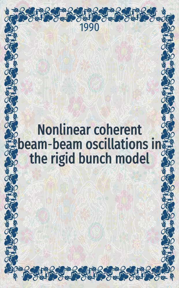 Nonlinear coherent beam-beam oscillations in the rigid bunch model