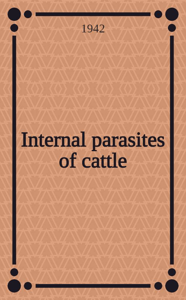 Internal parasites of cattle