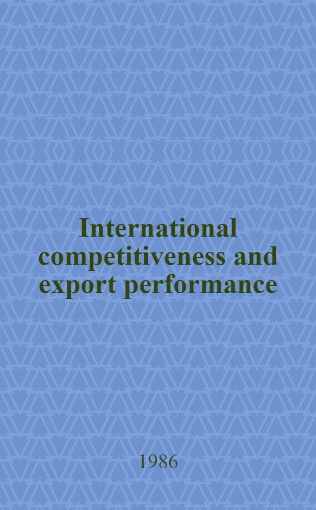 International competitiveness and export performance : The case of Brazil