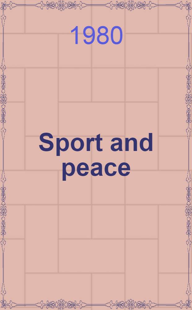 Sport and peace