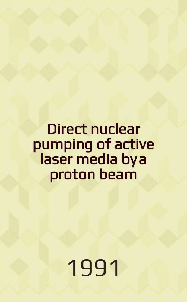 Direct nuclear pumping of active laser media by a proton beam