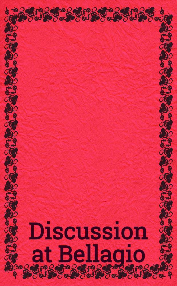 Discussion at Bellagio: the political alternatives of development : A compilation, synthesis, and comment.