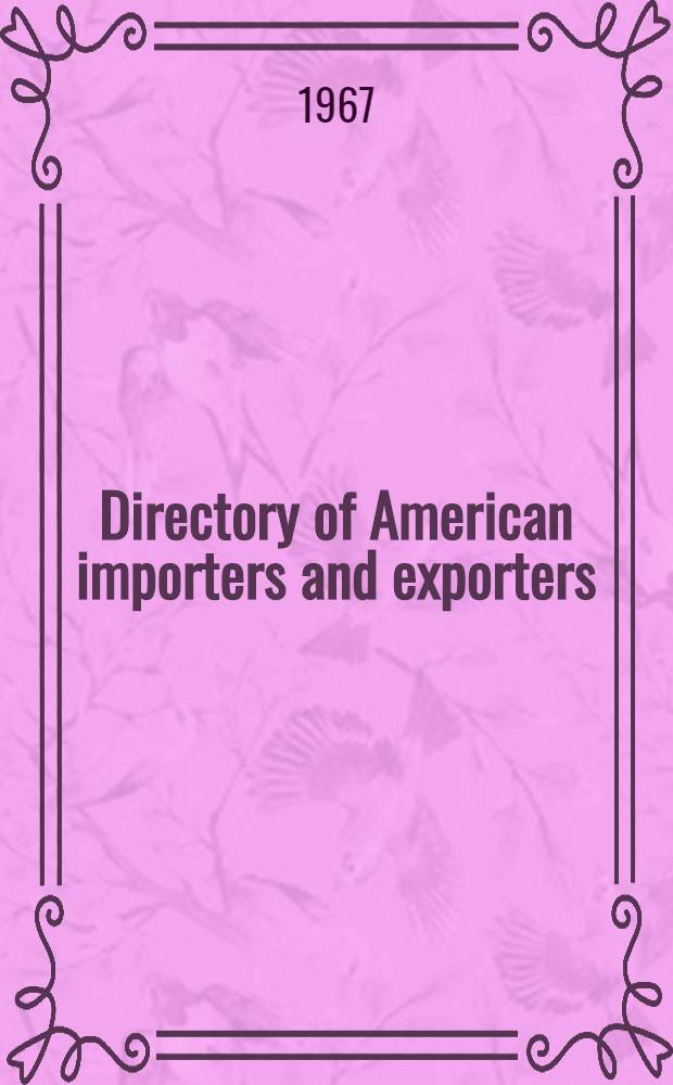 Directory of American importers and exporters