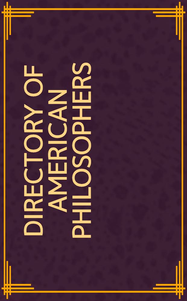 Directory of American philosophers