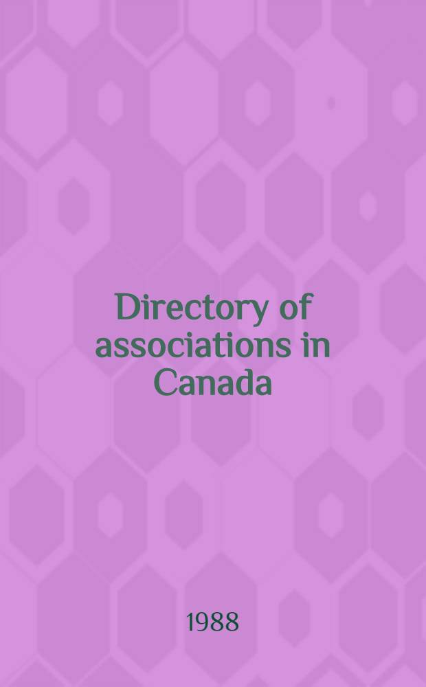 Directory of associations in Canada