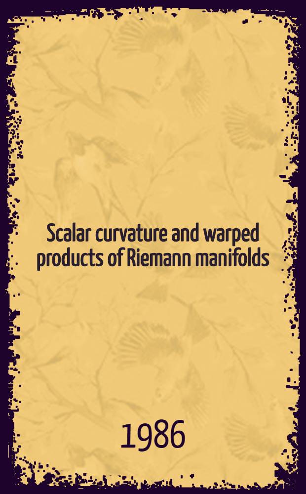 Scalar curvature and warped products of Riemann manifolds