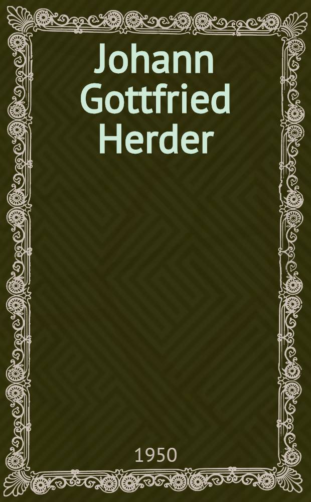 Johann Gottfried Herder