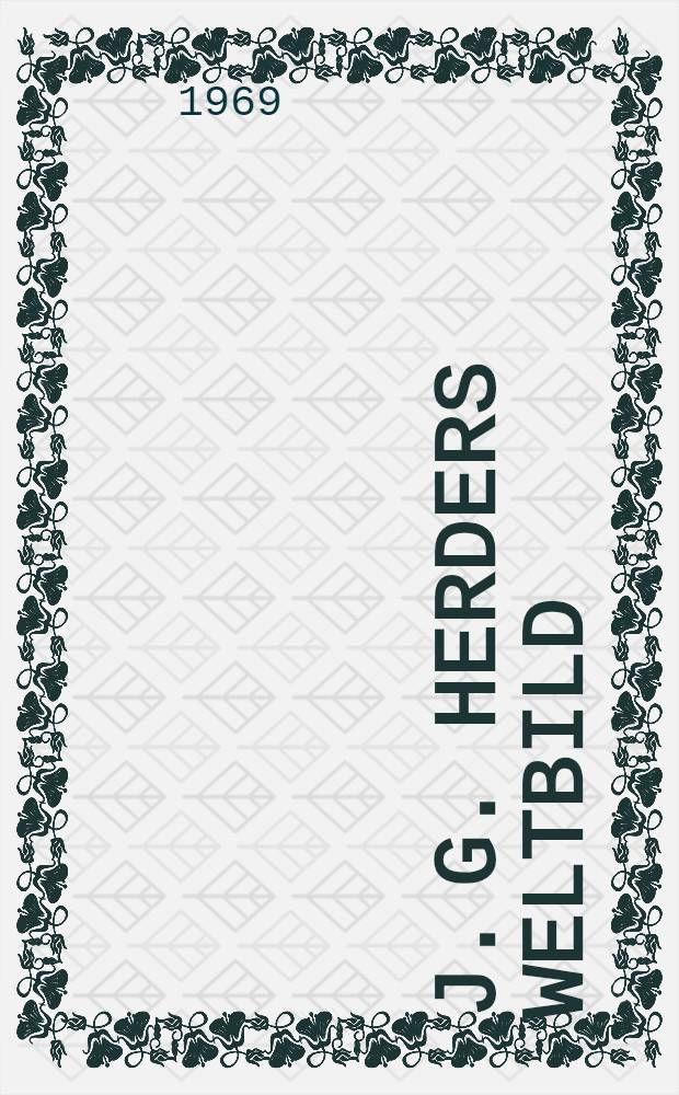J. G. Herders Weltbild : Versuch einer Deutung