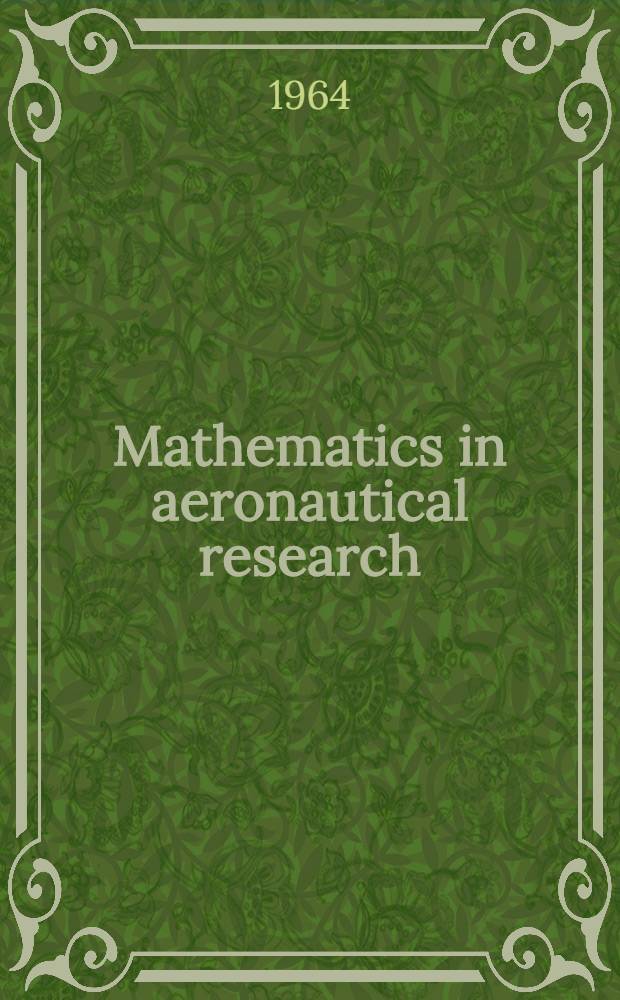 Mathematics in aeronautical research