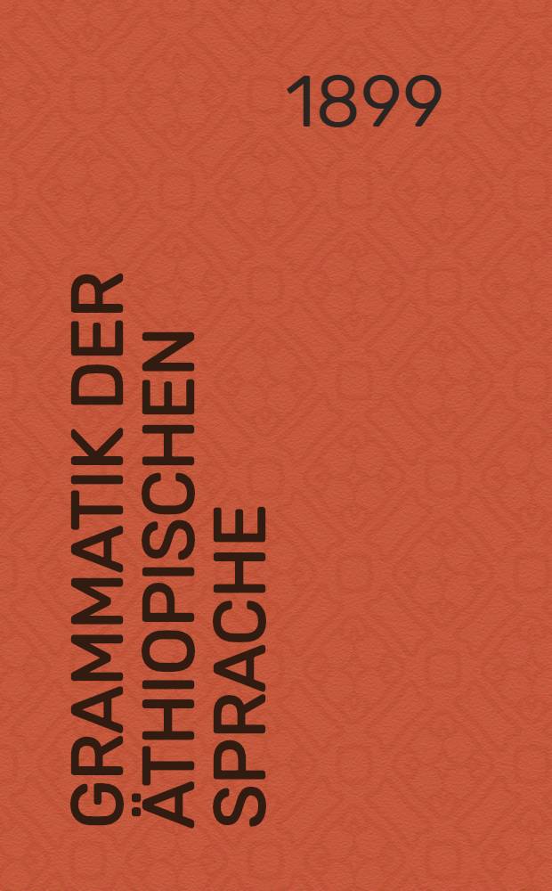Grammatik der äthiopischen Sprache