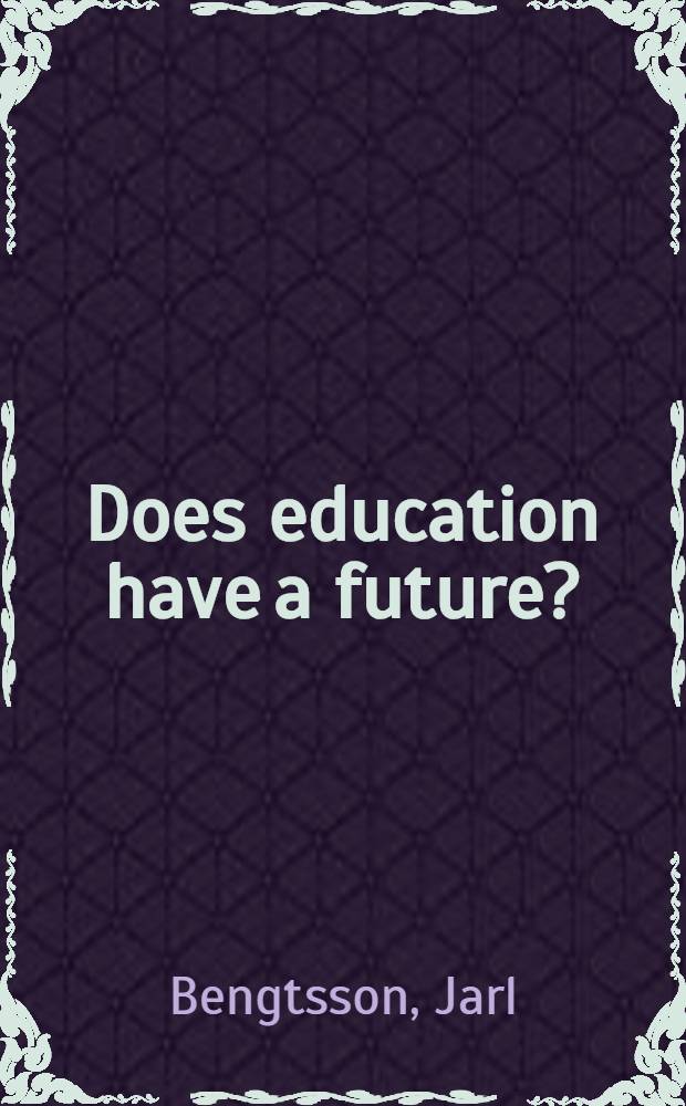 Does education have a future? : The political economy of social and educational inequalities in European society