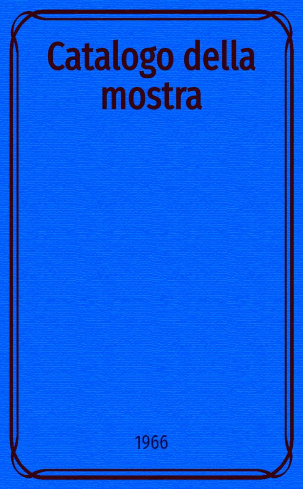 Catalogo della mostra