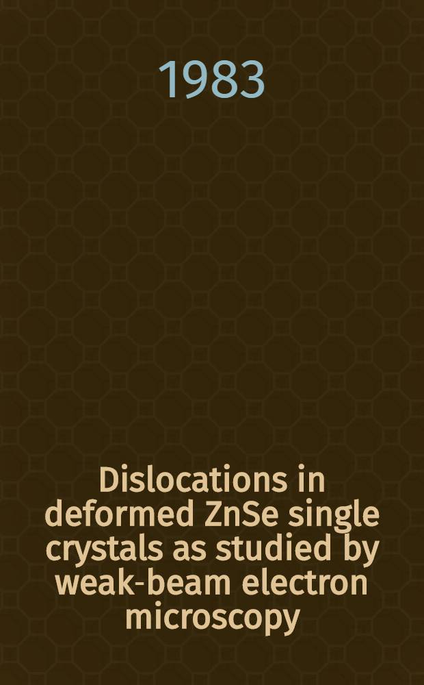 Dislocations in deformed ZnSe single crystals as studied by weak-beam electron microscopy