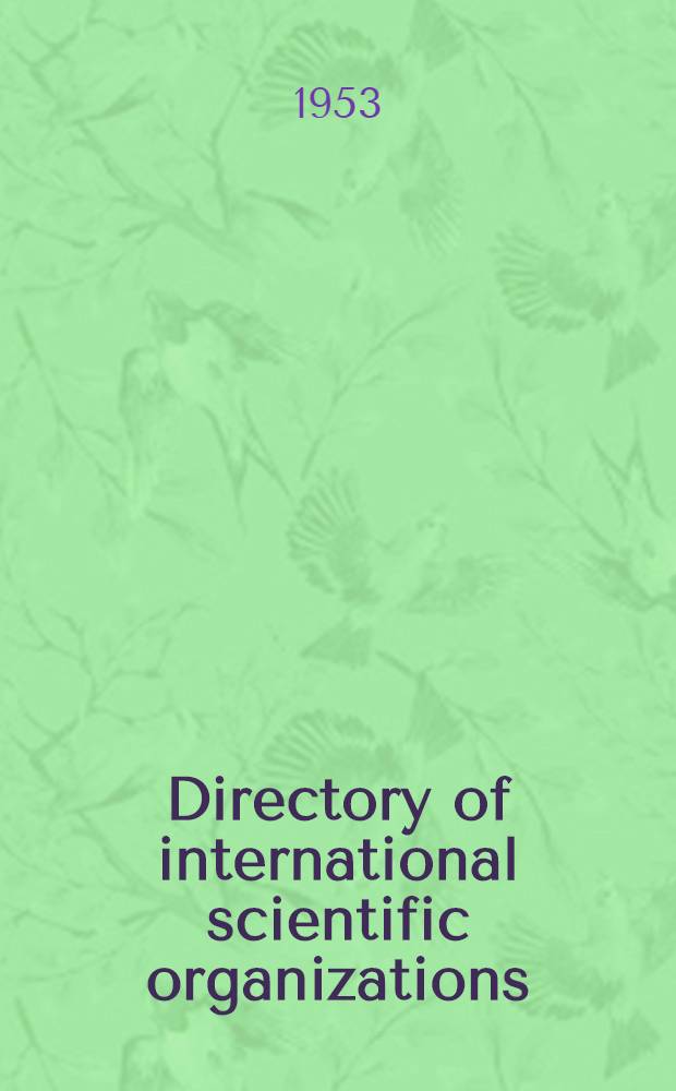 Directory of international scientific organizations