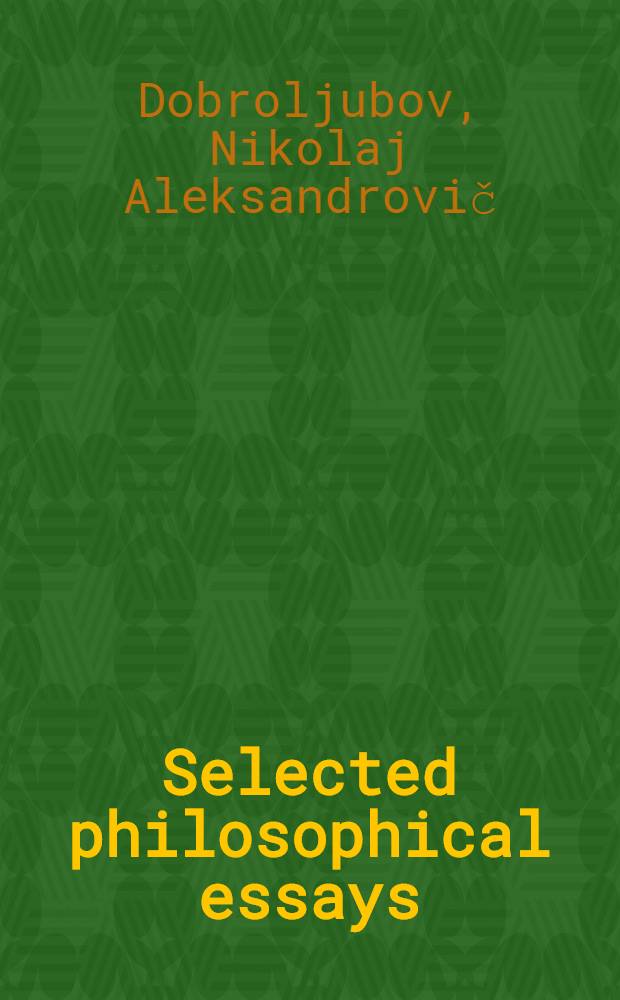 Selected philosophical essays