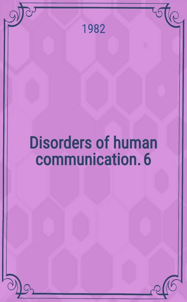 Disorders of human communication. 6 : Dynamics of the singing voice
