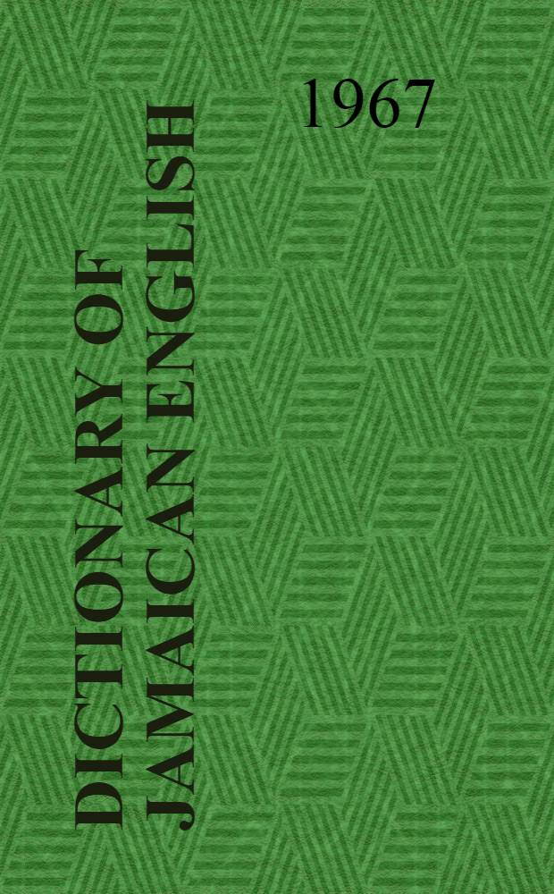 Dictionary of Jamaican English