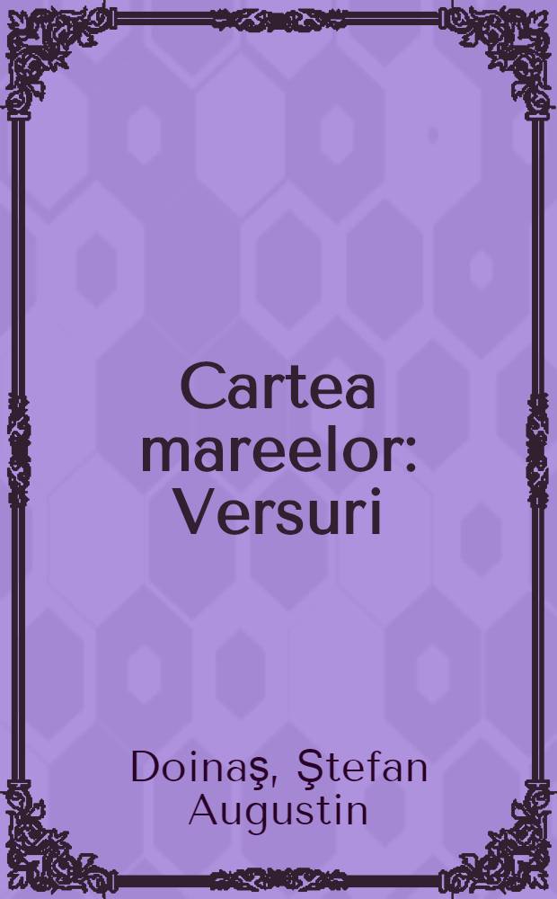 Cartea mareelor : Versuri