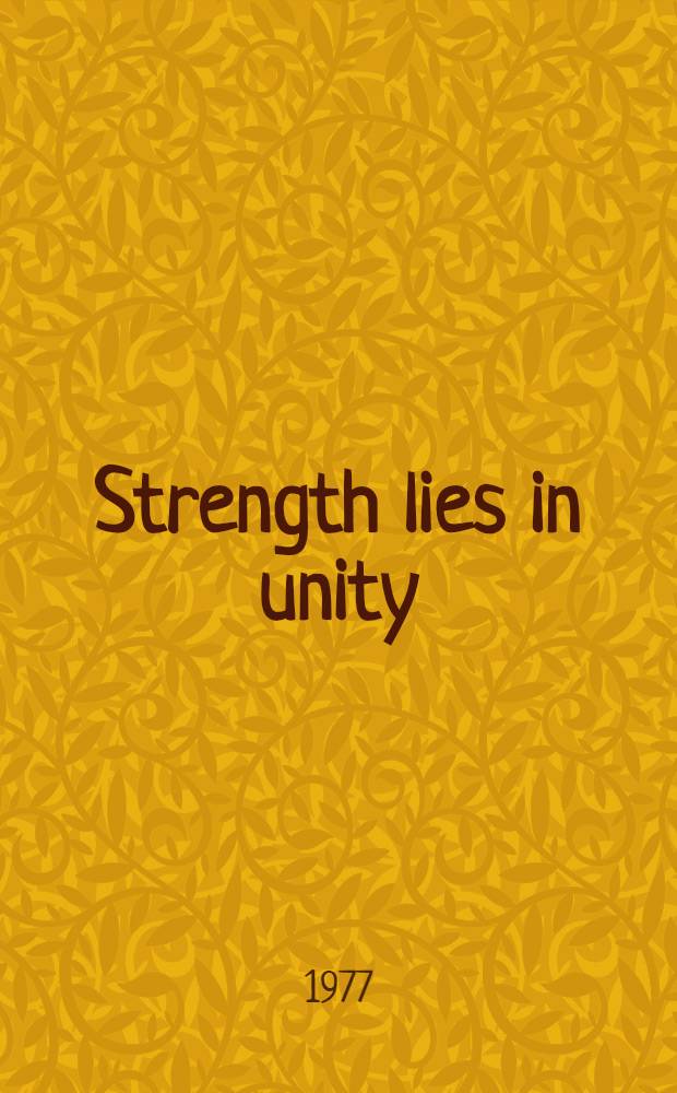 Strength lies in unity : Proletarian internationalism today