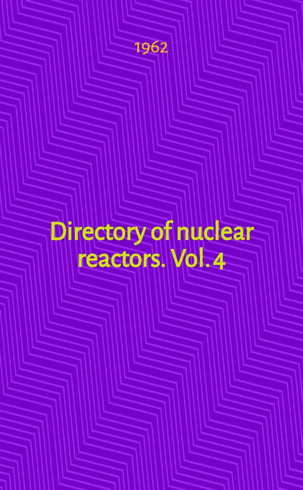 Directory of nuclear reactors. Vol. 4 : Power reactors