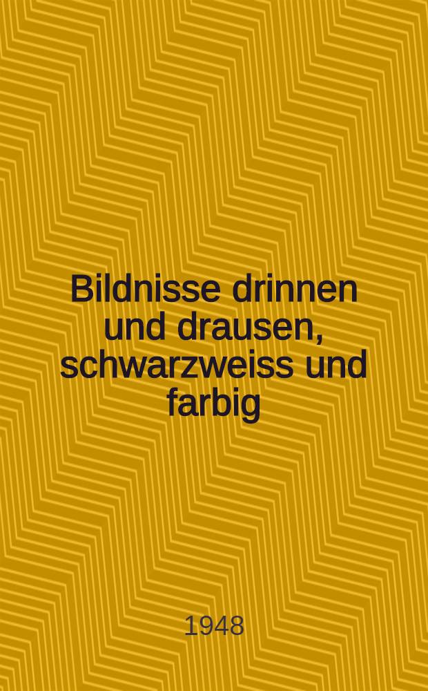 Bildnisse drinnen und drausen, schwarzweiss und farbig