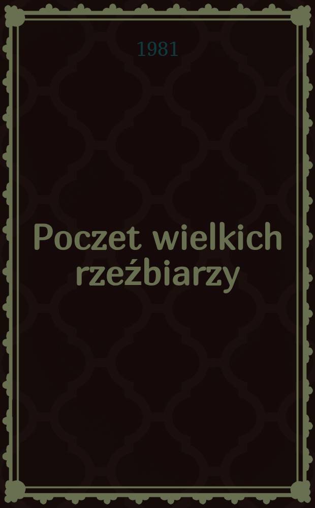 Poczet wielkich rzeźbiarzy
