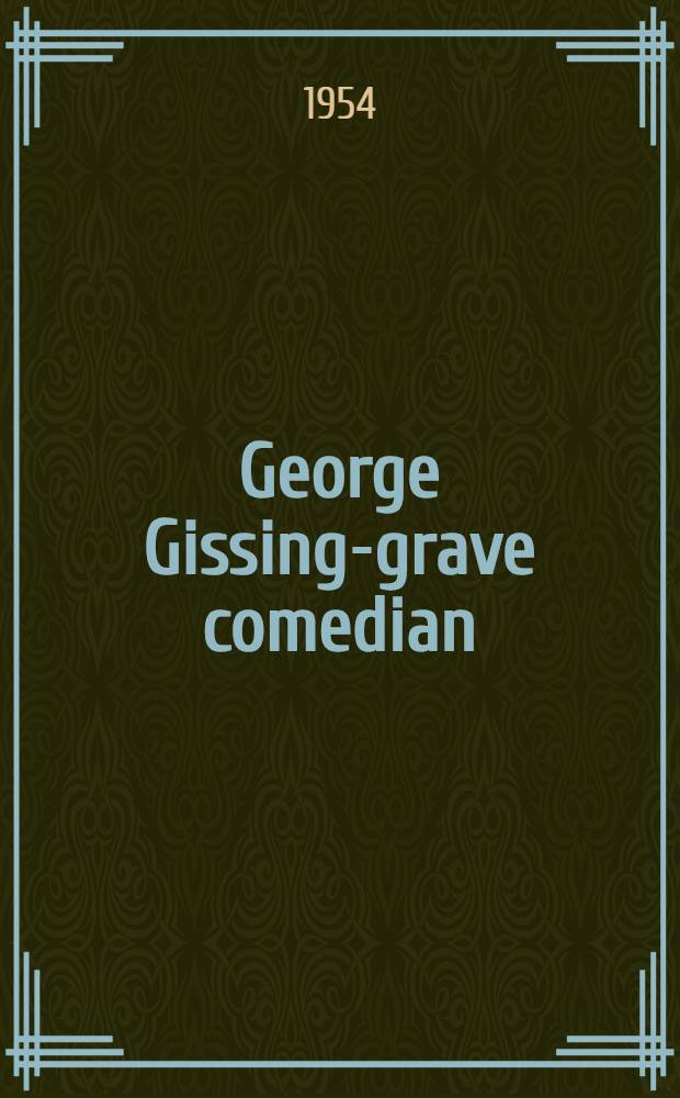 George Gissing-grave comedian