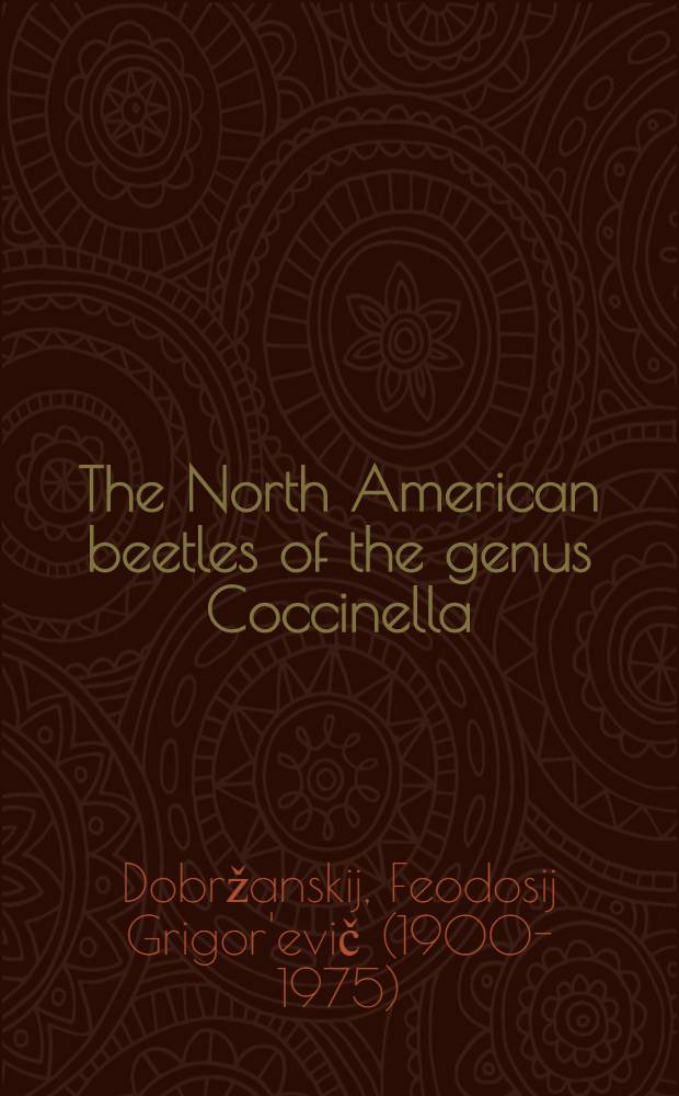 The North American beetles of the genus Coccinella