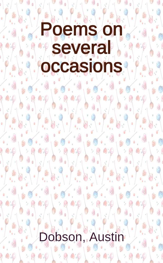 Poems on several occasions