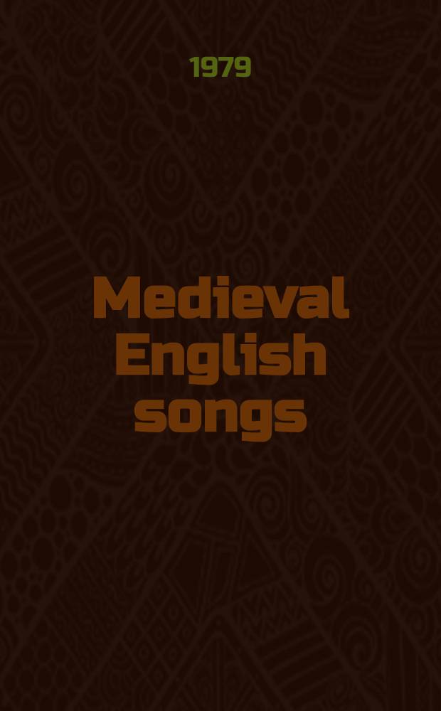 Medieval English songs