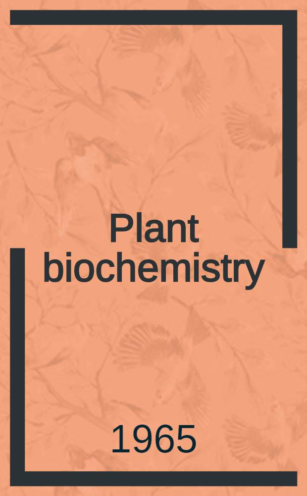Plant biochemistry