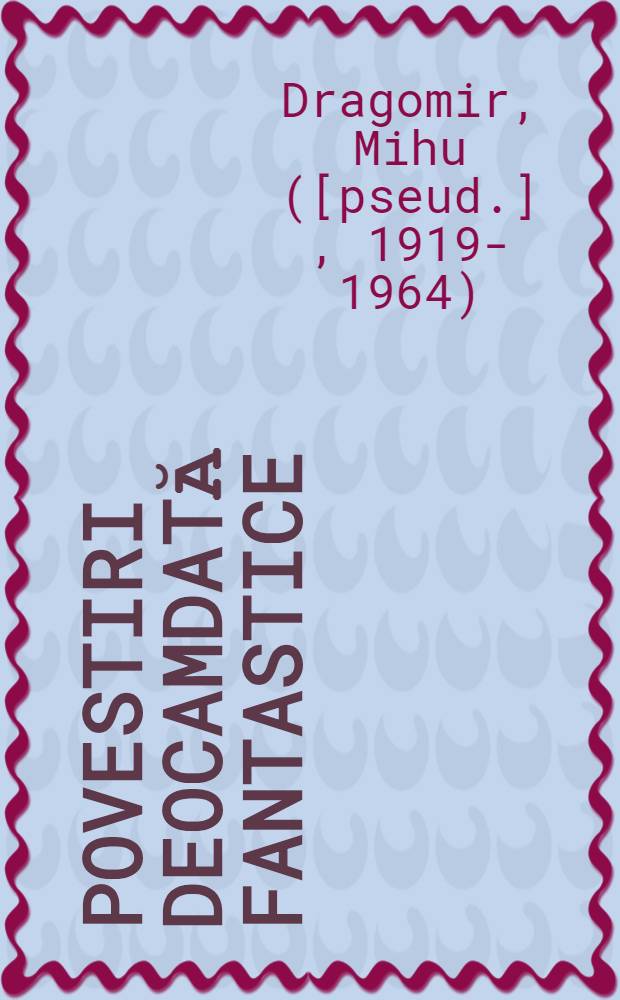 Povestiri deocamdată fantastice