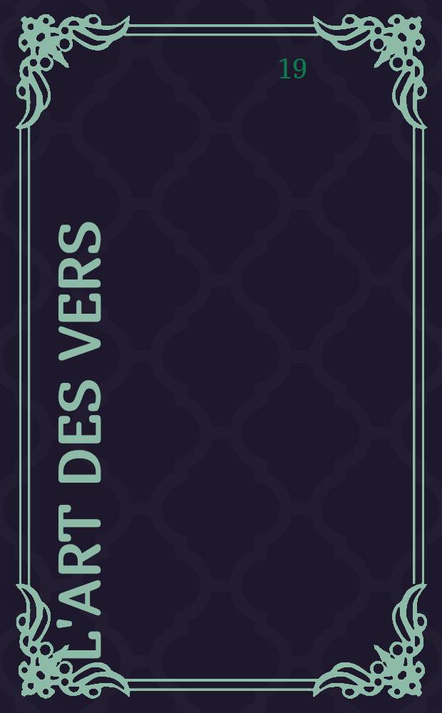 L'Art des vers