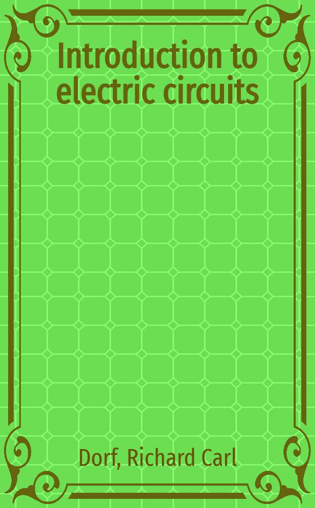 Introduction to electric circuits