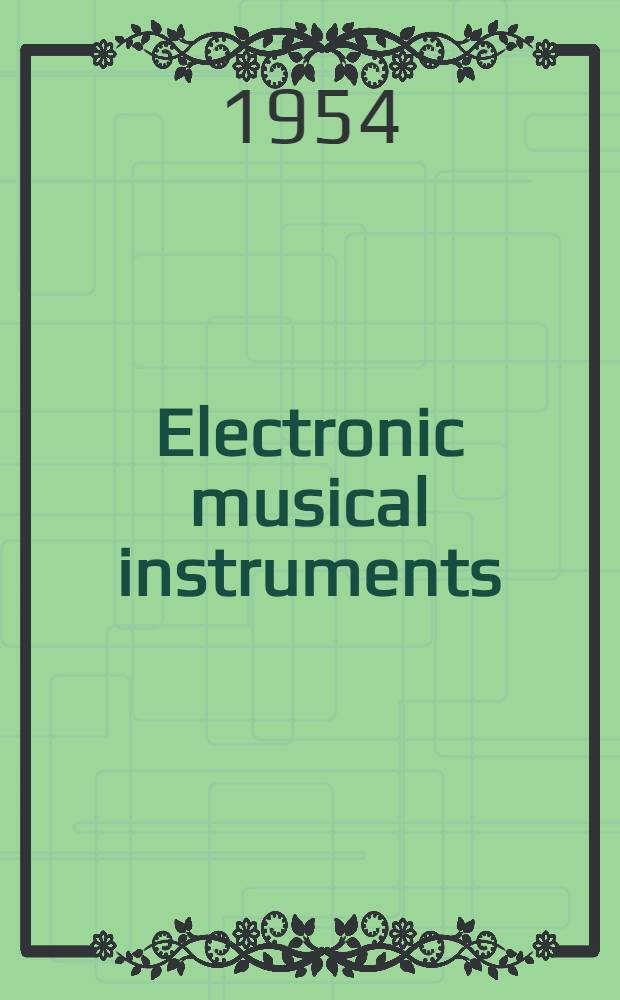 Electronic musical instruments