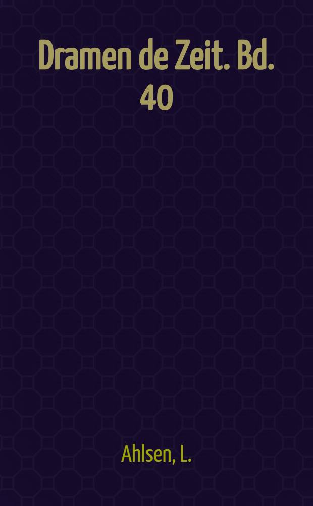 Dramen de Zeit. Bd. 40 : Philemon und Baukis