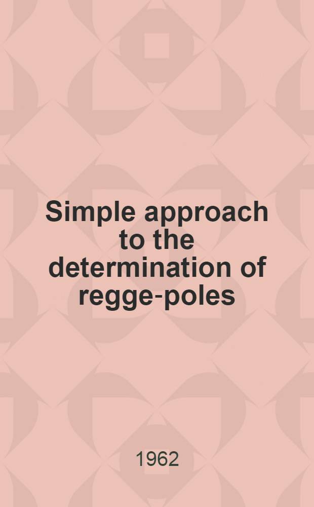 Simple approach to the determination of regge-poles