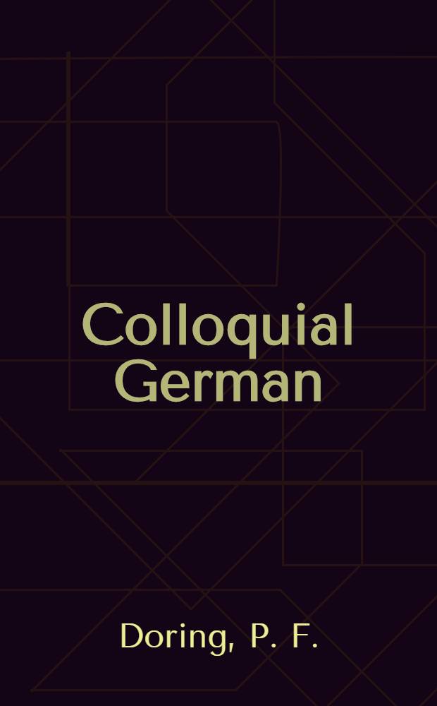 Colloquial German