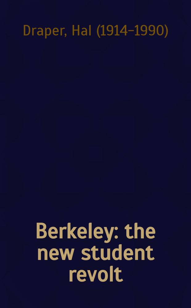 Berkeley: the new student revolt