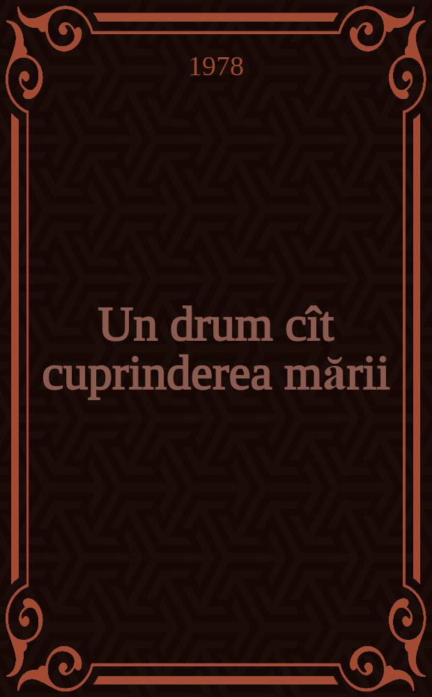 Un drum cît cuprinderea mării : Eseuri