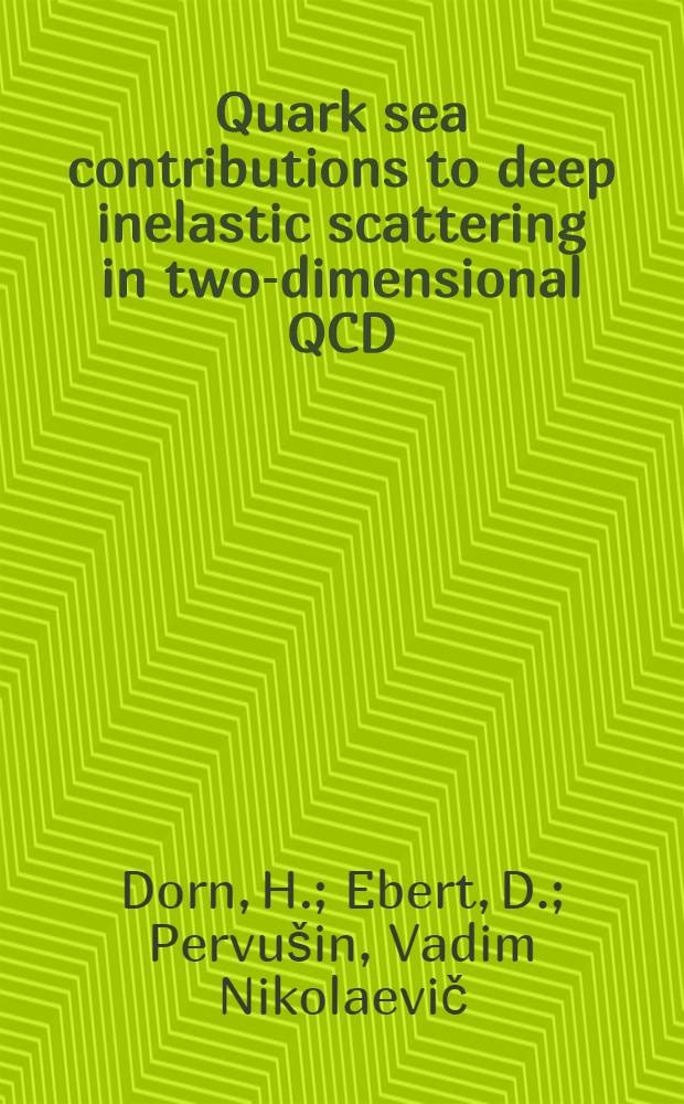 Quark sea contributions to deep inelastic scattering in two-dimensional QCD