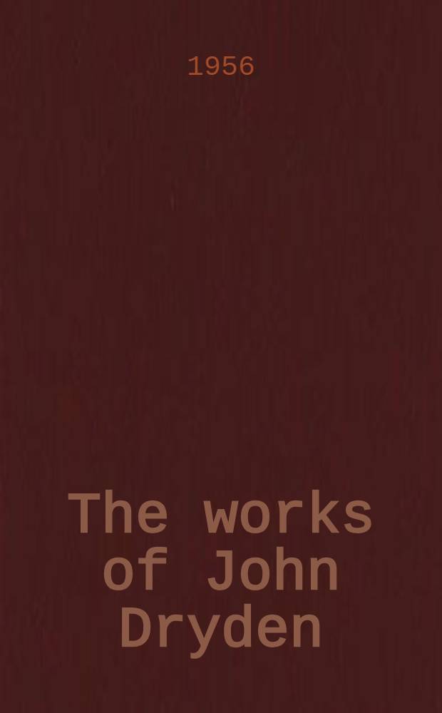 The works of John Dryden