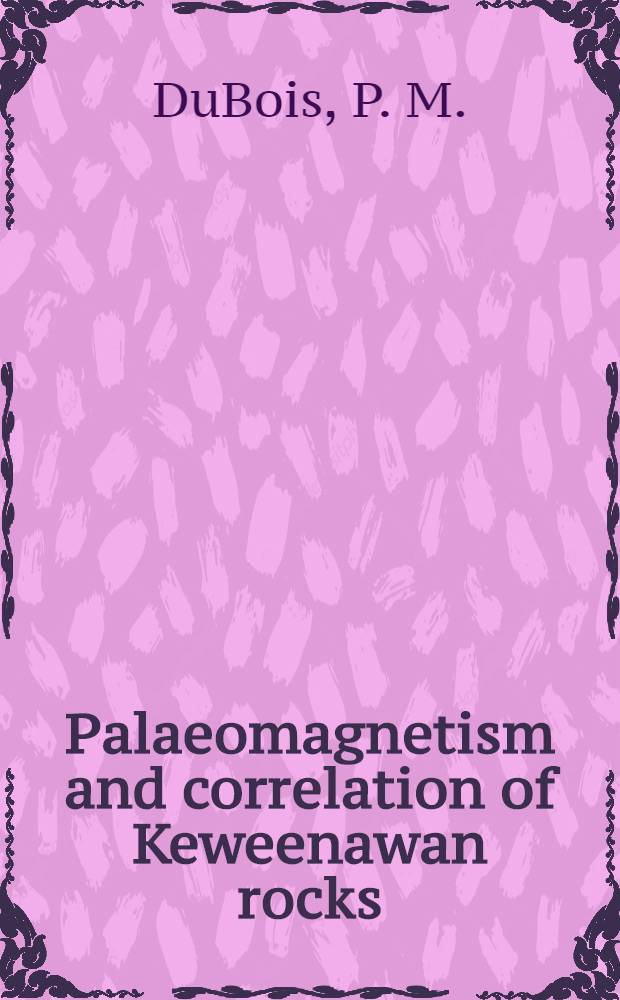 Palaeomagnetism and correlation of Keweenawan rocks